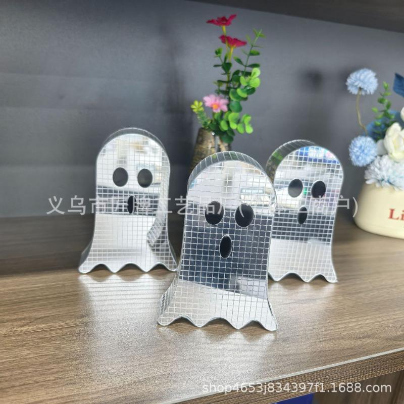 

New Halloween Disco Acrylic Laser Reflective Party Decoration Disco Mirror Ghost Ornament