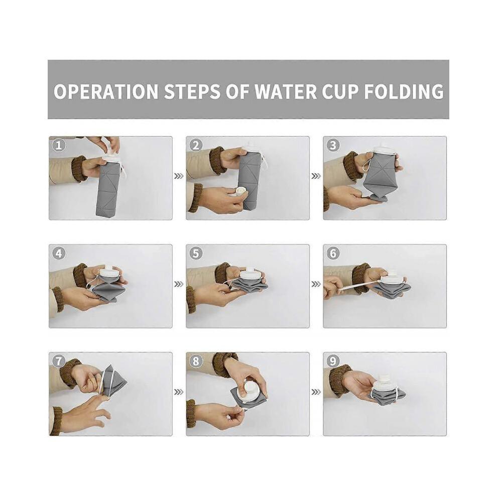 SPECIAL MADE Collapsible Water Bottles Cups Leakproof Valve Reusable Silicone for Gym Camping Travel Sports Lightweight Durable