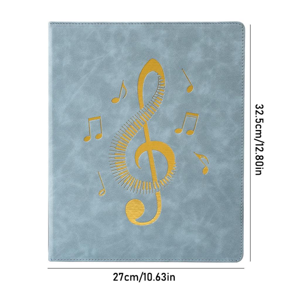 20 Pages Piano Music Sheet File Folder Flexible A4 Sheet Music Clip  Note Folder