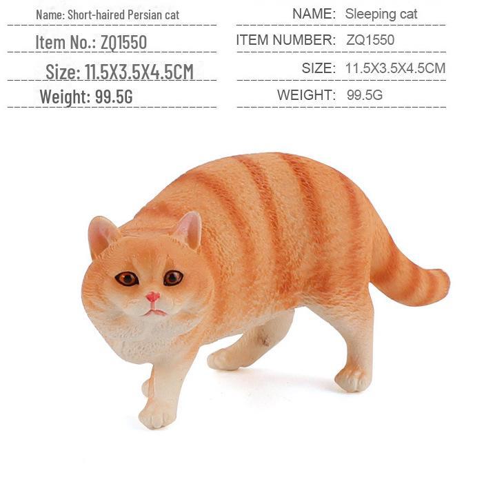 Seashell Cat Figurine: Realistic Kitten Toy Model