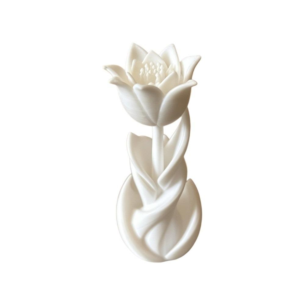 Beste Wünsche 3D-gedruckte spiralförmige Tulpenstatue Schreibtischdekoration Geschenke für Liebhaber Tulpenornament Süße kreative Miniaturdekoration Zuhause