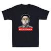 Camiseta Kim Jong-un Hombre Cohete Divertida Parodia de Elton John Vintage Camiseta para Hombre Tee
