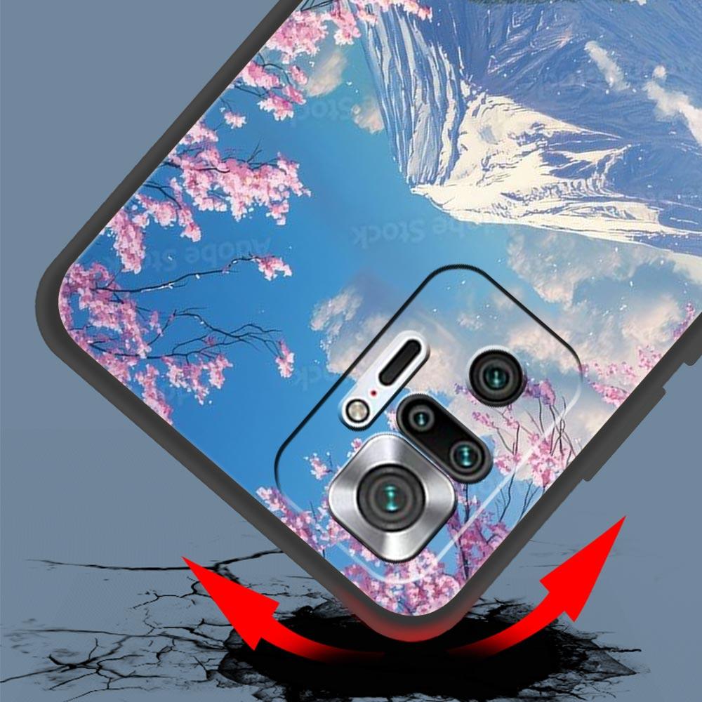 Japan Mount Fuji Painting Cherry Blossom Phone Case For Xiaomi Redmi Note 14 13 5G 10 11 12 Pro Plus 4G 14C 13C 12C 10C Cover