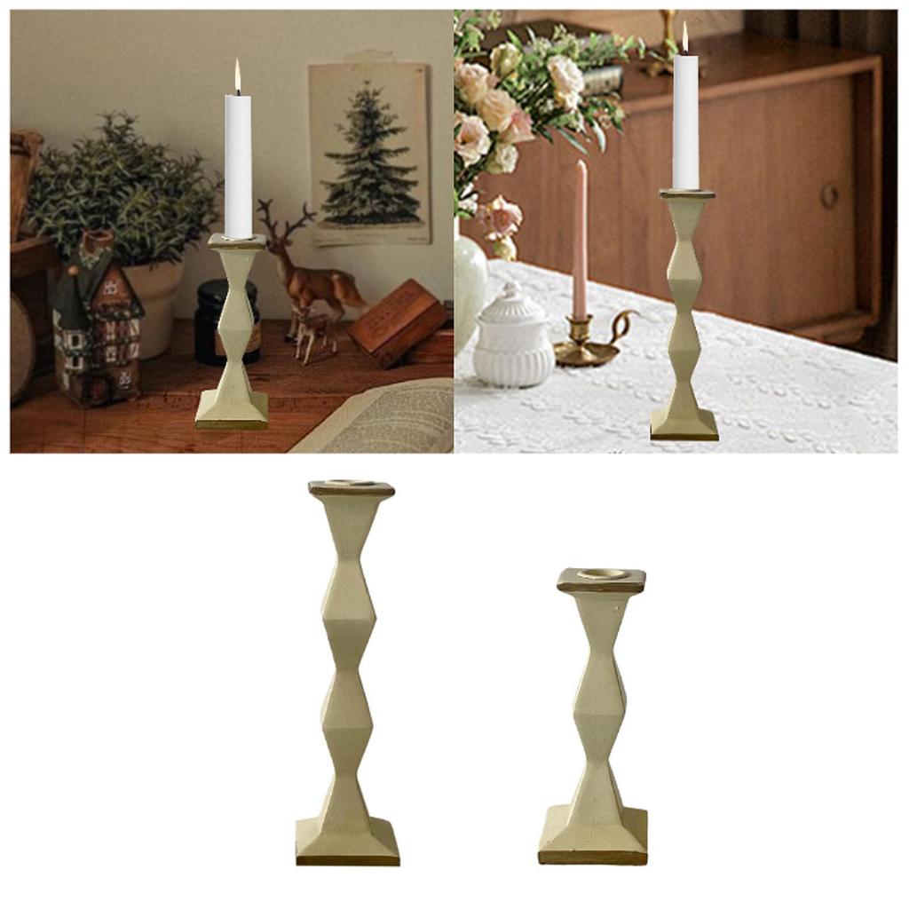 Pillar Candle Holder Simple Table Centerpiece Decorative Candelabra for Fireplace Festival Party Anniversary Dining Room