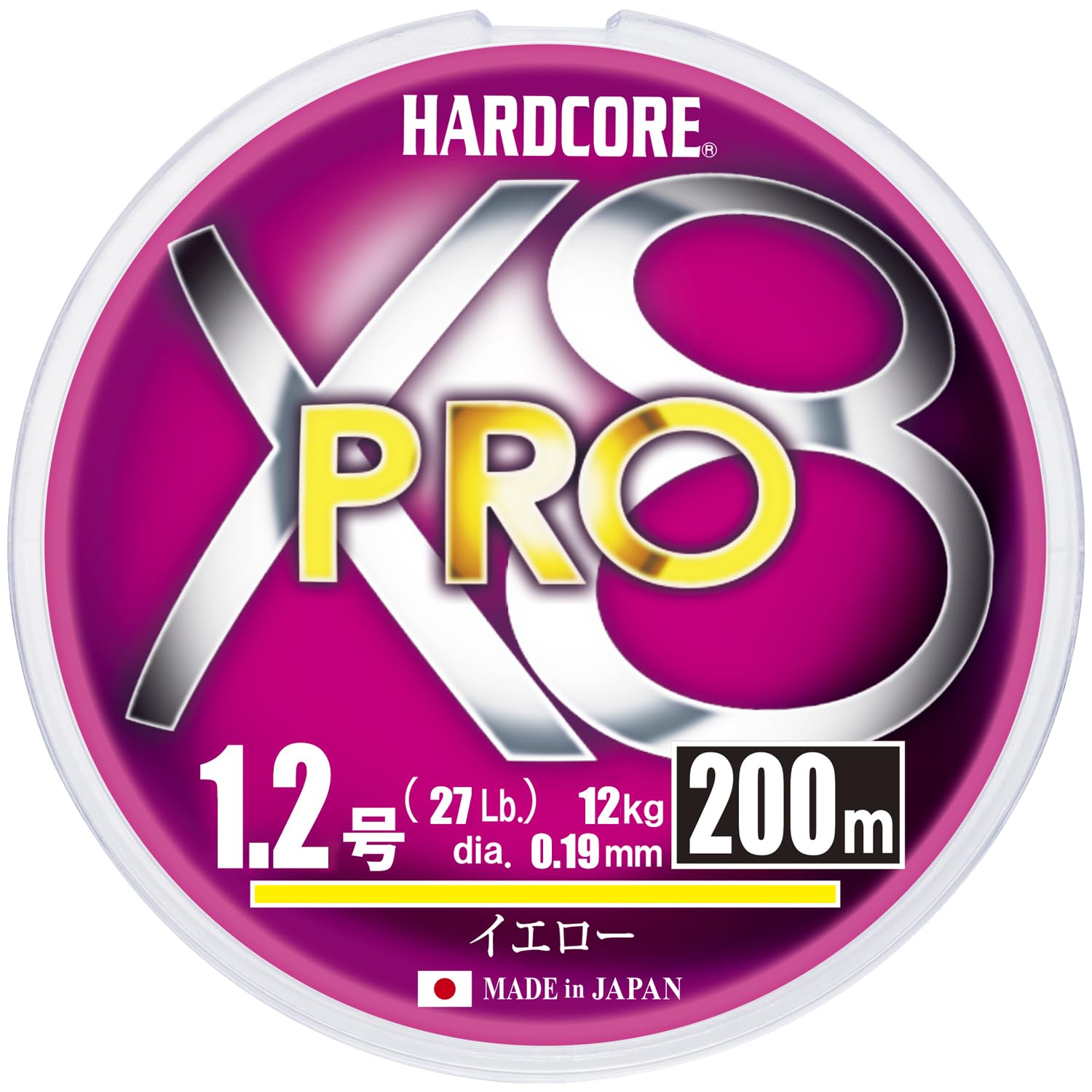 

DUEL HARDCORE PE HARDCORE X8 Line, 1.2, PRO, 200m, 1.2, Yellow, H3885-Y