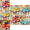 Multifunctional School Bus Light Sound Educational Toy For Toddlers Boys And Girls
