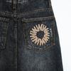 999Hyumeoniti Full Length Denim Skirt (Stone Black)