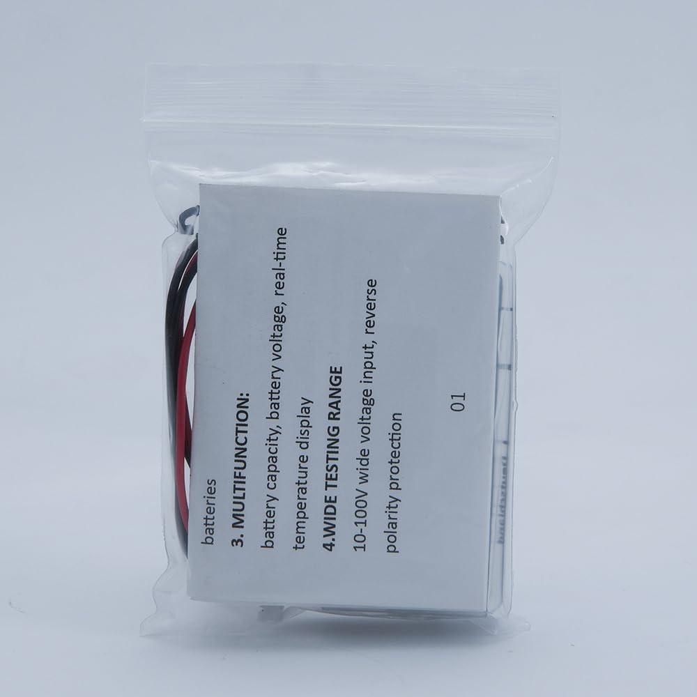 Contor de putere LCD multifuncțional pentru baterii cu plumb acid, contor de tensiune cu afișaj de temperatură, afișaj pentru baterie, afișaj de tensiune, 12V