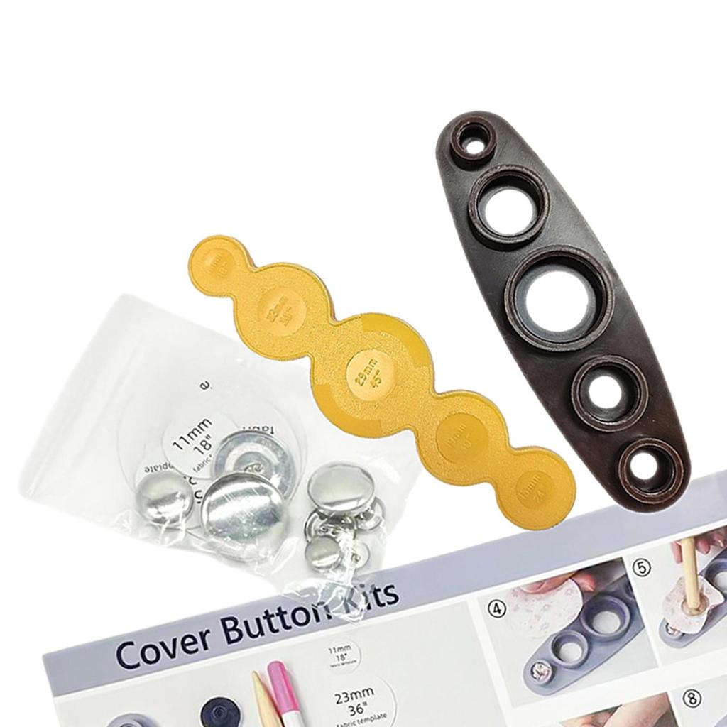 Cover Button Tool DIY Button Craft Universal Flat Back Button Covers DIY Button Craft Set for Luggage Jeans Sweater Jacket Shirt