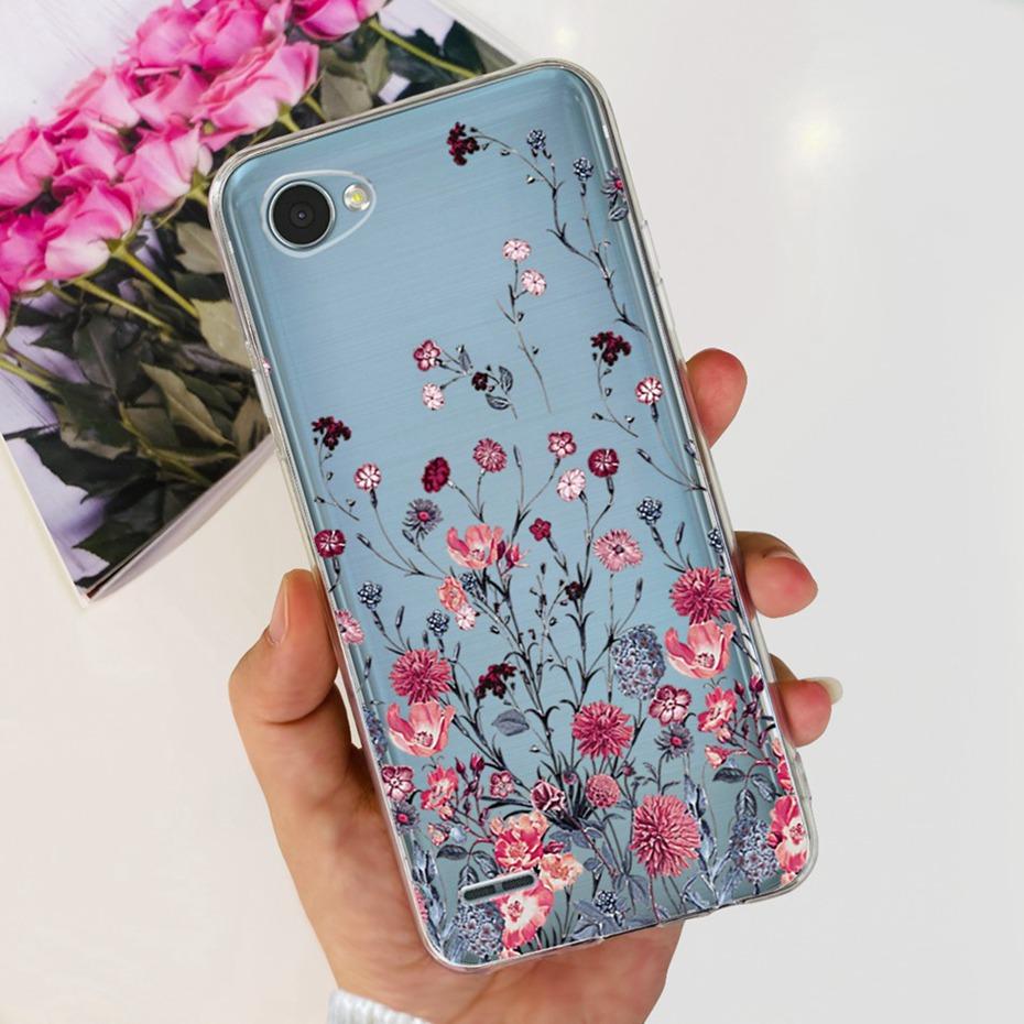 For LG Q6 Q6a Q6+ M700 X600K X600L X600S Cute Flower Cat Painted Phone Case For LG Q6 Plus Q 6 Alpha Soft Silicone TPU Cases