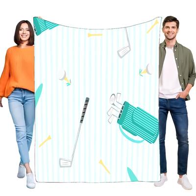 Golf Theme Blanket Soft Warm Bed Throw Cozy Stylish Home Decor Perfect for Golf Lovers and Outdoor Adventures