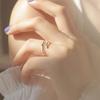 Women's Fashionable Personality Ring Simple Branch Antler Shaped Adjustable Ring for Daily Casual Wear Cute Birthday Christmas Gift