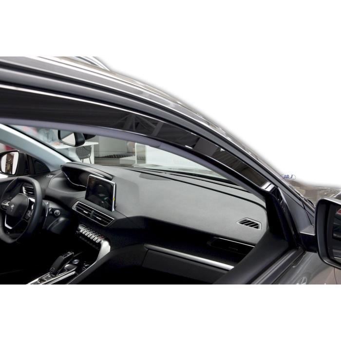Air Deflectors - J&J AUTOMOTIVE - Peugeot 5008 - Smoked - Reinforced Acrylic - Easy Installation