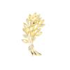 Premium Classic Yellow Zircon Wheat Ear Brooch Elegant Niche Light Luxury Versatile Barley Pin Anti-light Collar Pin