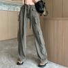 Wide Leg Bukser Jeans Bukser Dame Overall Denim Multi Pocket