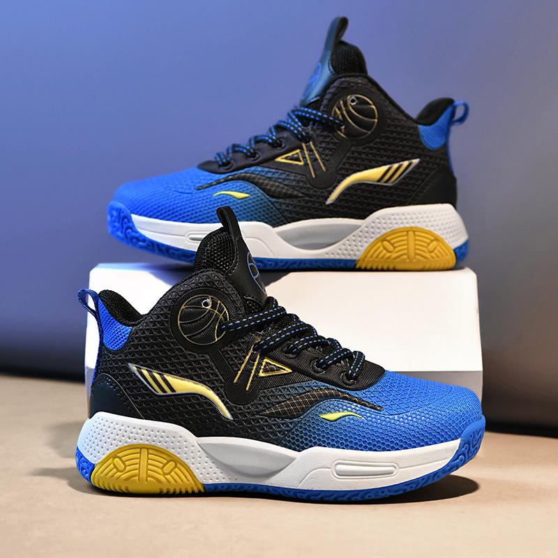 2025 spring new children's basketball shoes middle and old children's running sports shoes mesh youth breathable non-slip moisture shoes