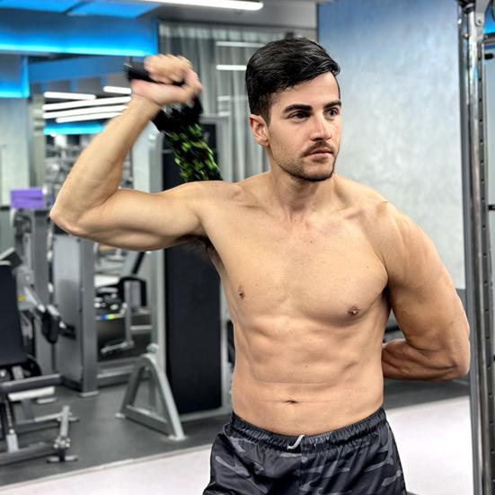 Adjustable Resistance Band with Detachable 3-Tube Chest Expander Shoulder Stretcher Men Training Full Body Stretching Band with Handle