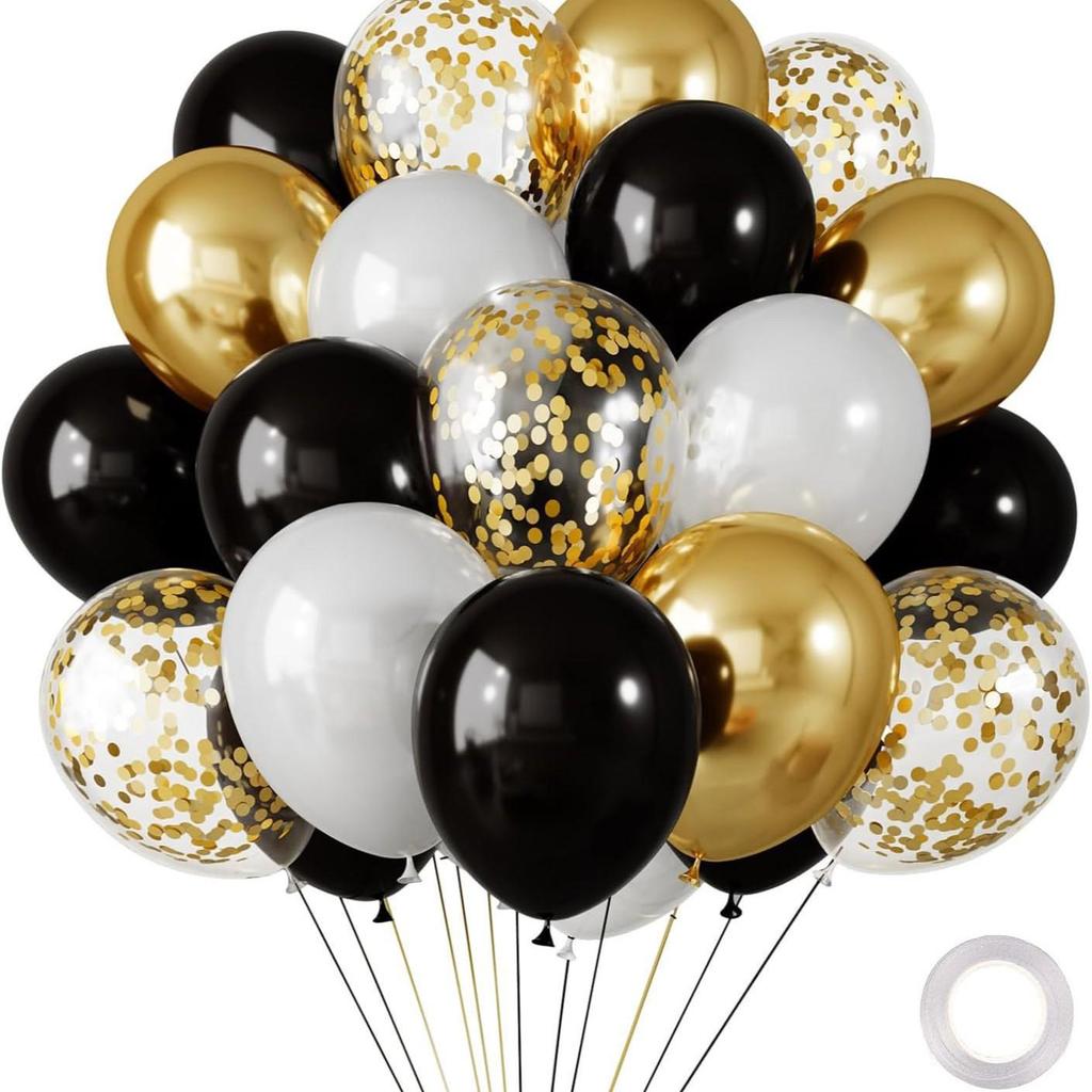 30-Piece Colorful Metal Sequin Balloon Set for Birthday Parties and Ceremonies