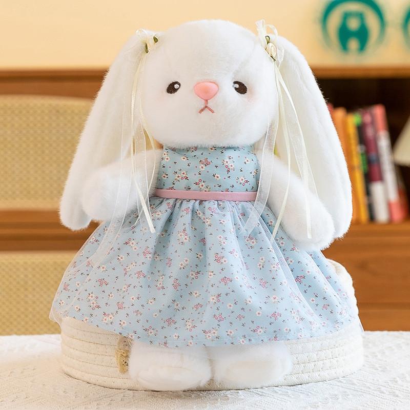 Gauzy Skirt Wear Rabbit Plush Toy Stuffed Animal Doll Decorations Kids Gift
