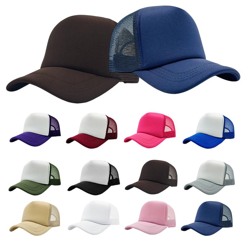 Trucker Hats Men Women Mesh Hats Sports Team Baseball Caps Summer Outdoor Adjustable Sun Hat Snapback Adult Sunscreen Caps