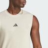 Adidas Power Workout Tank Top with Solid Color Logo Men Tops Light-Brown IQ1821