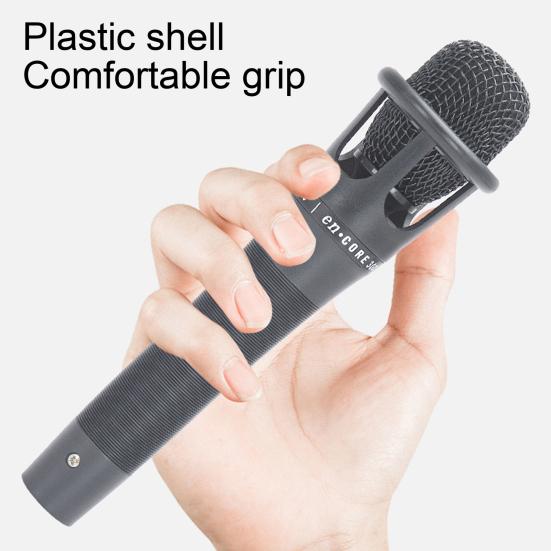 E300 Condenser Microphone Professional High Sensitivity Computer Karaoke Handheld Microphone with Audio Cable for Studio Recording