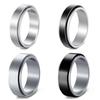 Stainless Steel Rotating Decompression Rings for Couples: Modern and Stylish