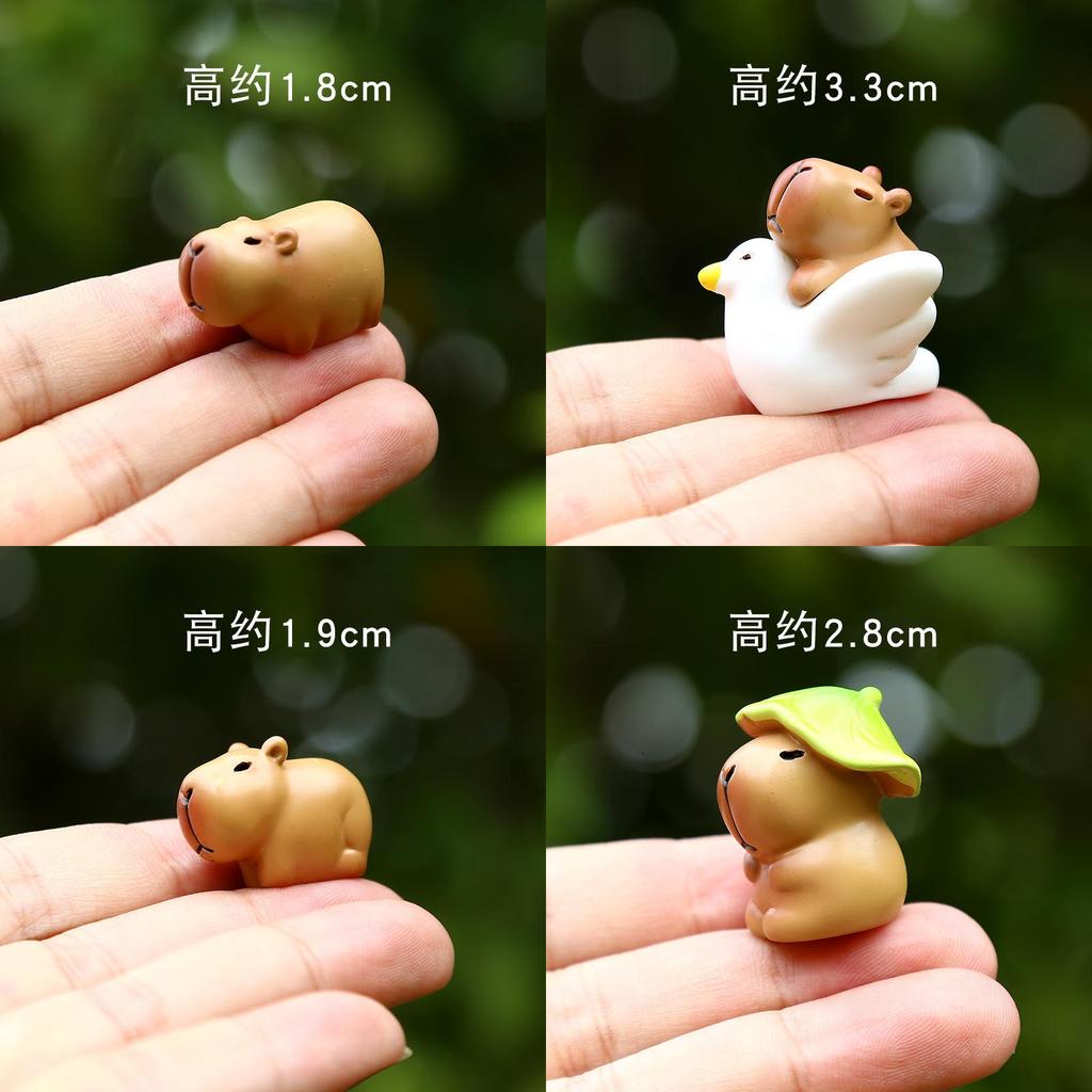 Capybara Toy Mini Figurine Resin Creative Relaxing Desktop Decor For Kids