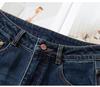 Women's Retro Blue Wide-Leg High-Waist Fleece-Lined Jeans: Autumn/Winter 2025 Collection