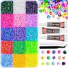 40-komorowe Rhinestones z Żywicy w Kolorach AB, Mieszane 3mm do Zdobienia Paznokci, Etui na Telefon i Ubrań DIY