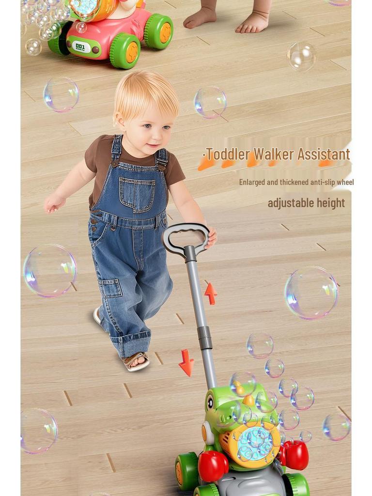 2025 Handheld Automatic Bubble Machine Toy for Kids – Outdoor Push Cart Bubble Blower