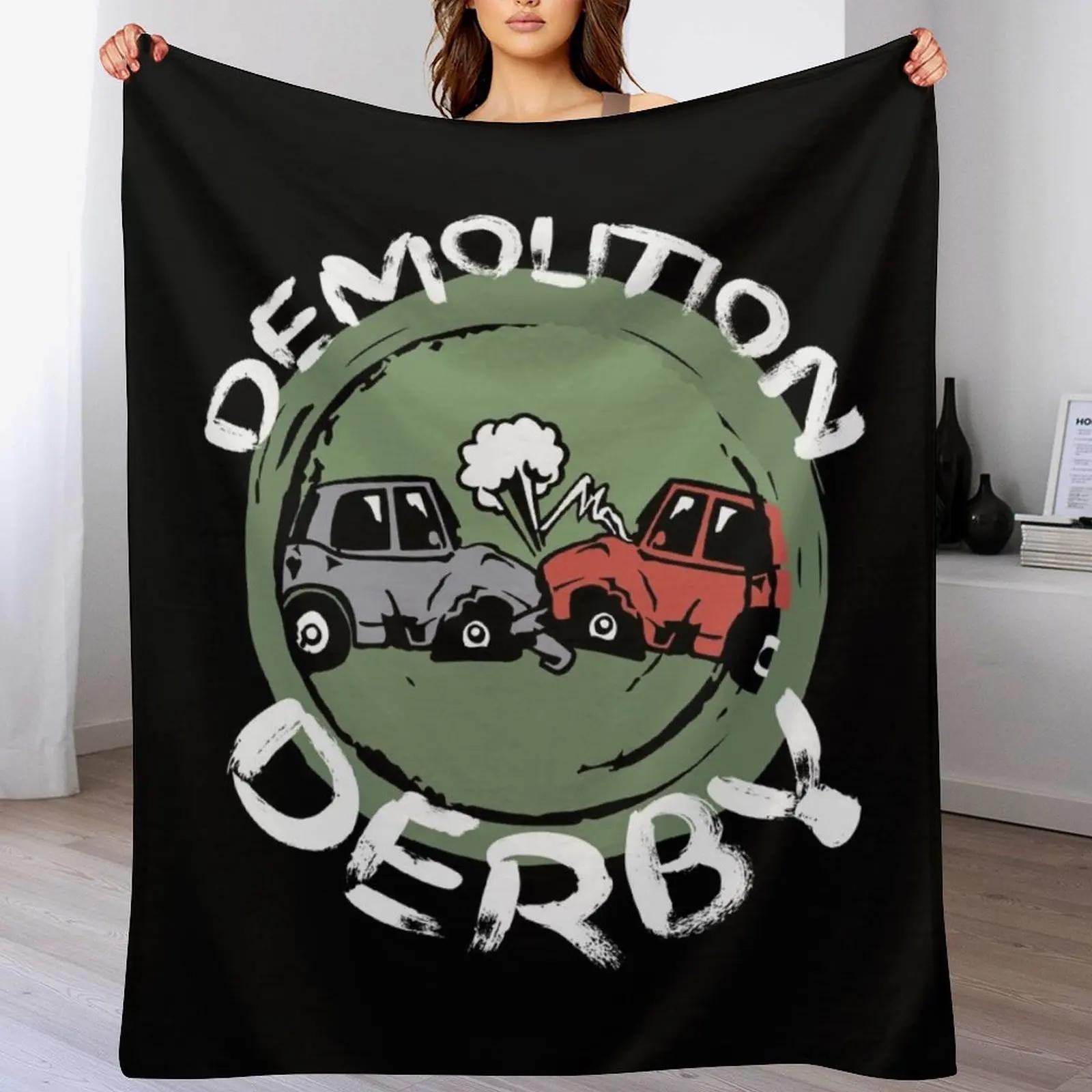

Demolition Derby Racing Motorsport Mechanic Throw Blanket Multi Purpose Soft Warm Blanket for Home Travel 102x76cm(40x30in)