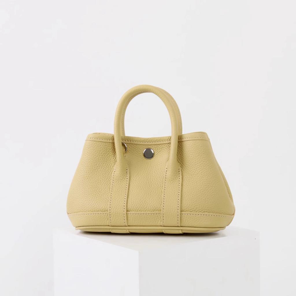 Leather Mini Garden Bag, Fashionable Commuting Handbag for Going Out, Single-shoulder Bag, Women's Bag