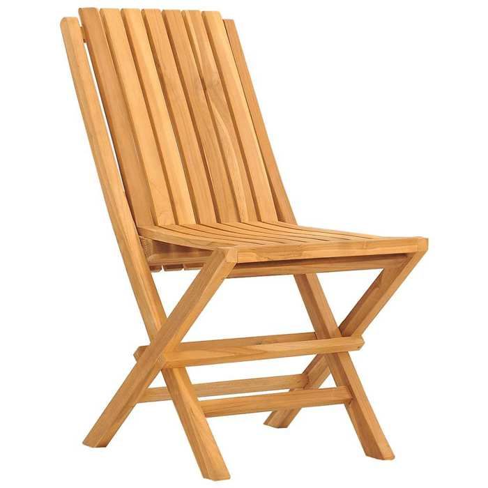VidaXL Chaises de jardin pliantes 2 pcs 47x47x89 cm bois massif teck 362757
