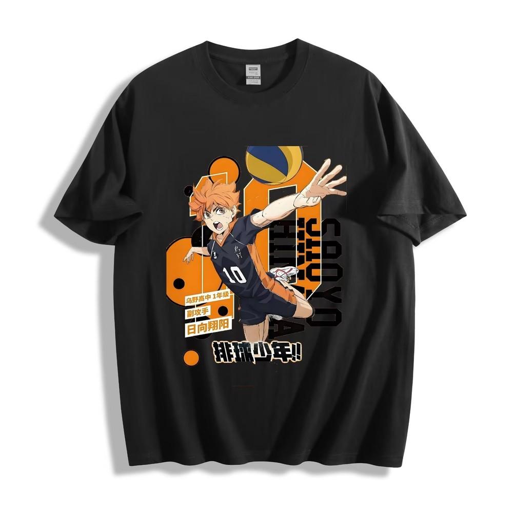 

Shoyo Hinata Number 10 Fly T-Shirt - Dynamic Jump Anime Design Unisex Tee L