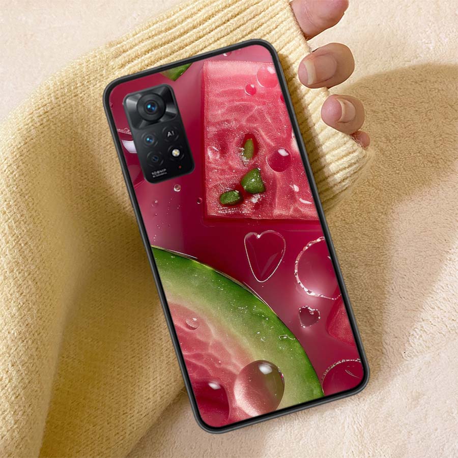 Watermelon Summer Fruit Phone Case For Redmi Note 13 14 15 Pro Plus 12 13C 12C 15C 9 10 10C 9T 9C 9A TPU Soft Cover Clear Cell C