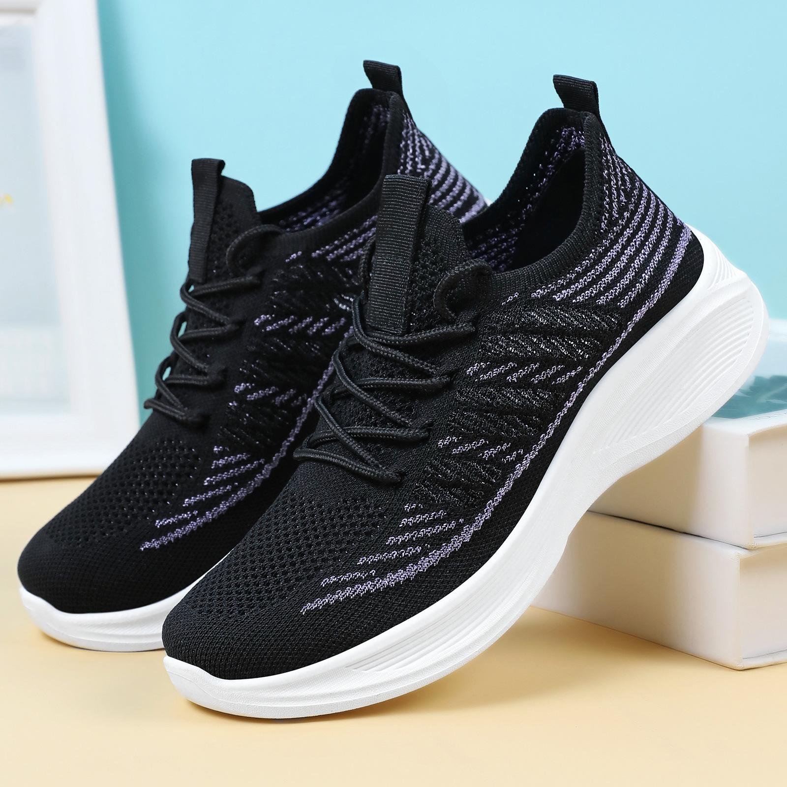 Shoes breathable fly-woven casual shoes shoes shoes lightweight sports shoes versatile running shoes mesh shoes 36