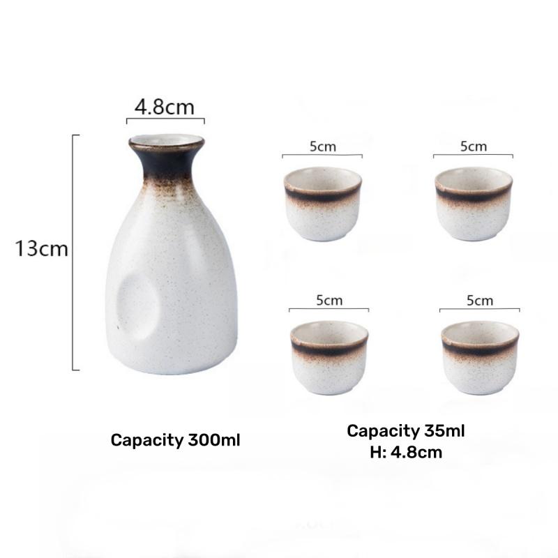 Japanese Sake Kettle Household Ceramic Baijiu Dispenser Baijiu Bottle Wine Cup Bar Restaurant Drinking Supplies Accessories