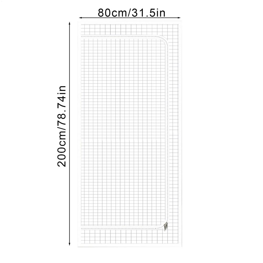 Reinforced Cat Screen Door Cat Resistant Mesh Screen Thickened Interior Net with Zipper Closure Pet Supplies for Pets