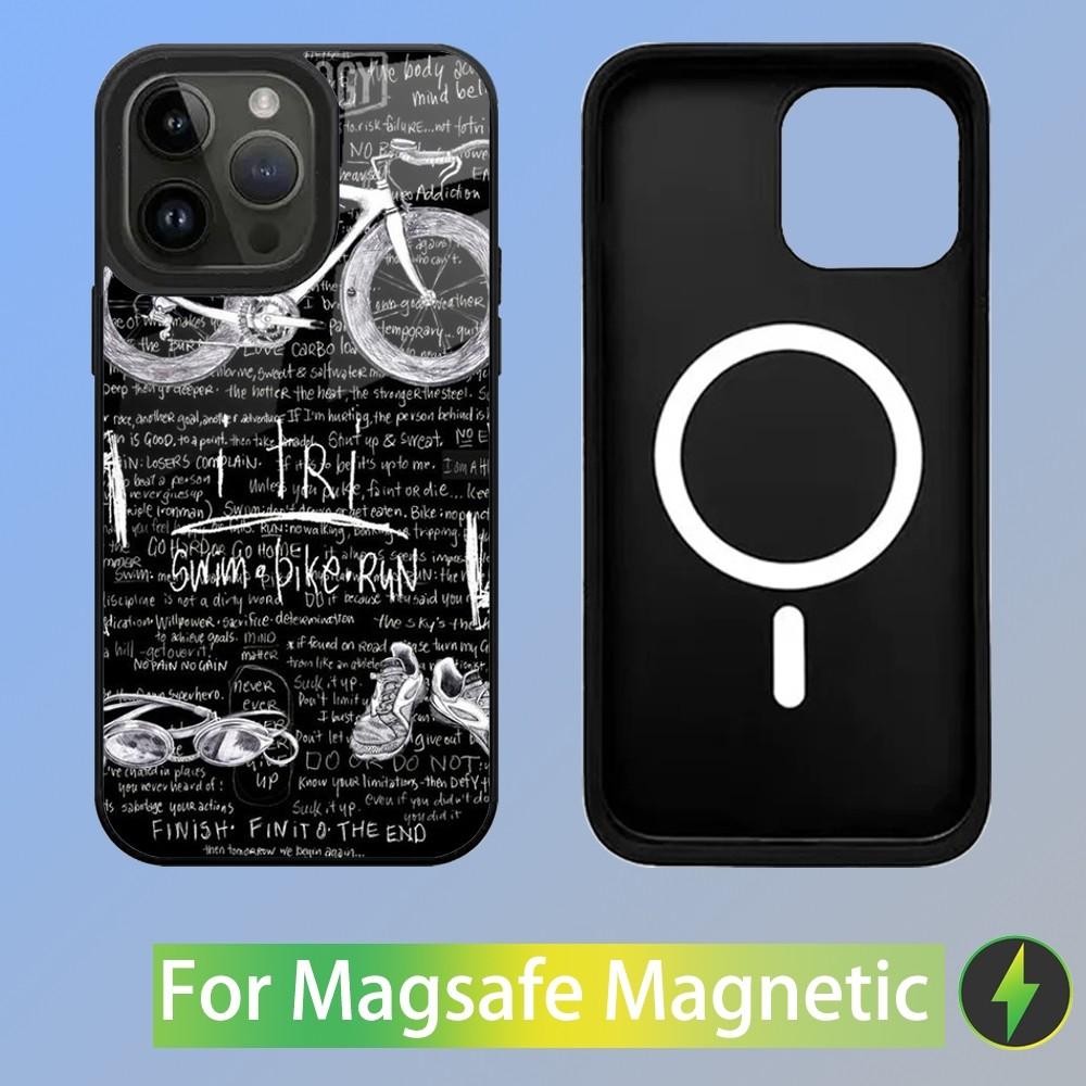 Triathlon Schwimmen Radfahren Laufen Tri Life Handyhülle Für iPhone 15,14,13,12,11,Plus,Pro,Max Mini Magsafe Magnetisches Kabelloses Laden