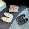 Girls Flat Shoes Mesh Weave Soild Color Kids Sandals Non-Slip Soft Sole Summer New Children Princess Shoes