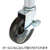 Doshisha Luminous Steel Rack Undercarriage Parts, Screw-On Rubber Casters, Set of 2 (IHL-GCL100) with Fixed Stoppers, Wheel Diameter 100mm, Height 9.8
