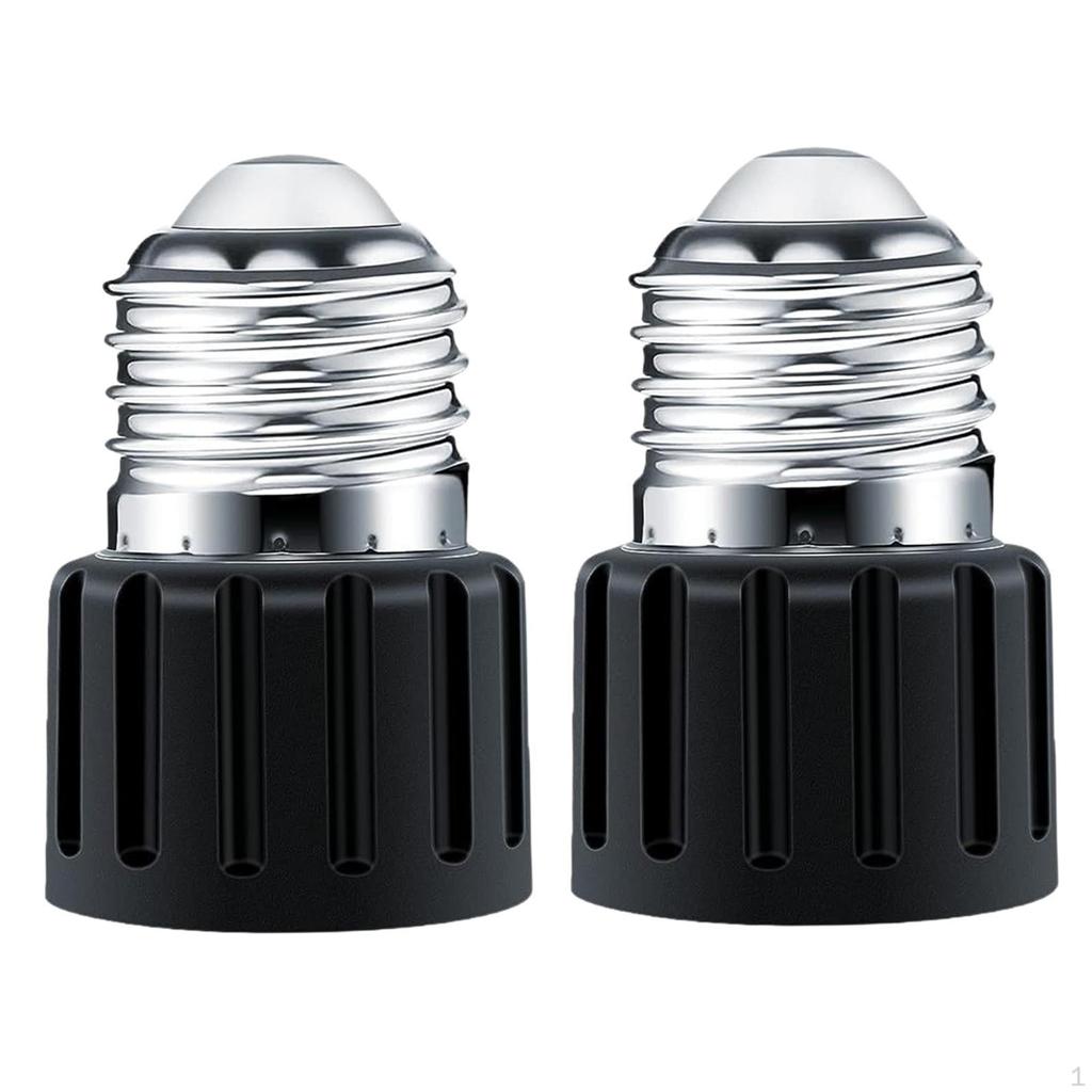 2 Pack E26 Socket Adapter for Light Bulbs, Easy Installation, Heat Resistant Lamp Holder