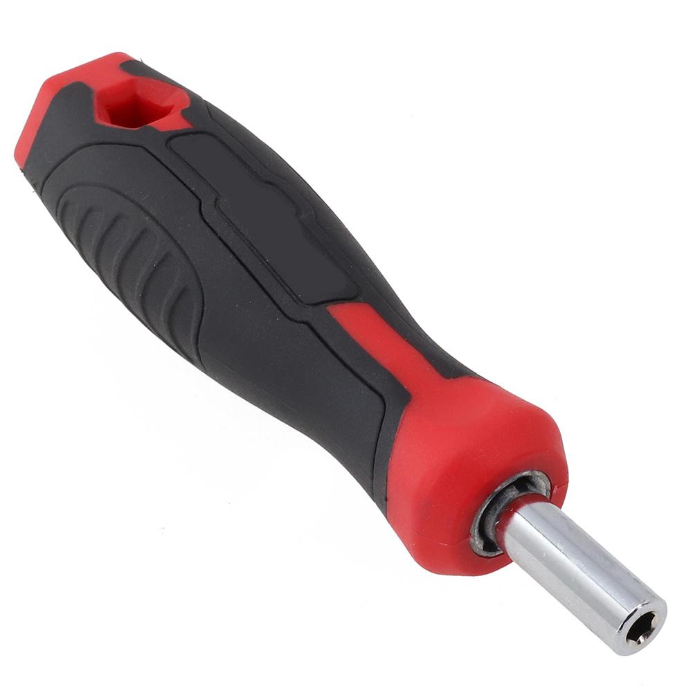 Рукоятка для бит 128 мм, рукоятка 4 мм/6,35 мм, магнитная отвертка красный