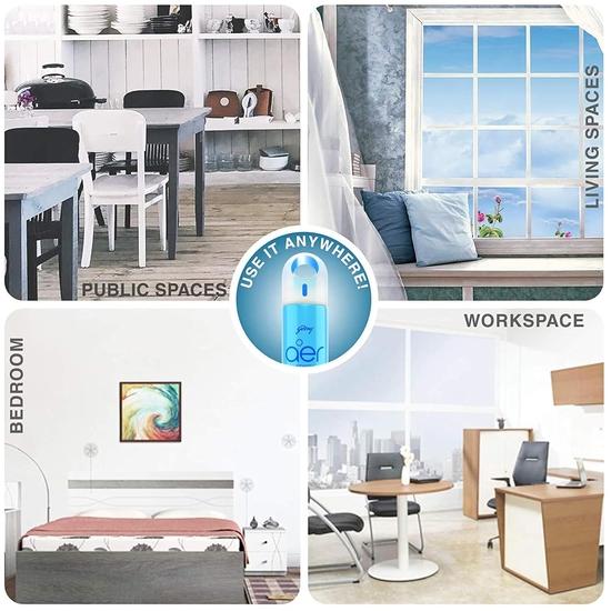 Godrej Aer Spray | Room Freshener for Home & Office - Cool Aqua (220 Ml) | Long-Lasting Fragrance