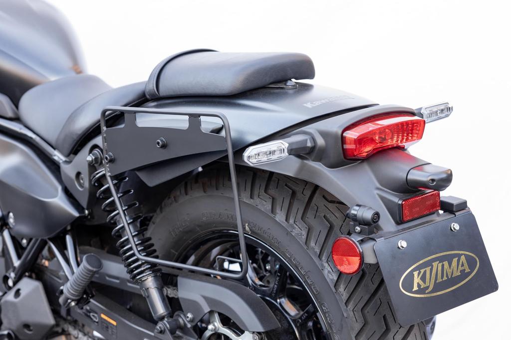 Kijima Bike Bag Support Type Common for Left and Right Steel Matte Black Finish All-in-One Eliminator/SE 210-4984