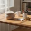 Braided Cotton Storage Basket with Lid for Dressing Areas, Living Areas