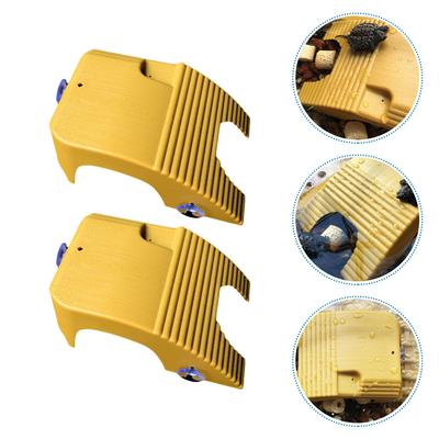 2 Pcs Turtle Tank Sunset Climbing Stand Large Reptile Basking Platform Yellow Abs Sea