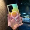 Suitable for Samsung S25Ultrra Color Plated Mobile Phone Case S23FE Wireless Magnetic Flash Powder Color Change S24 Hard Set