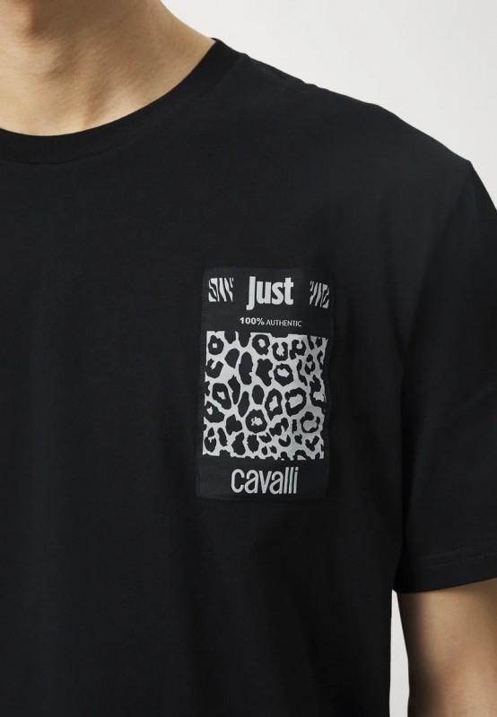 Just cavalli stylish Italian t-shirt new black - Size: M